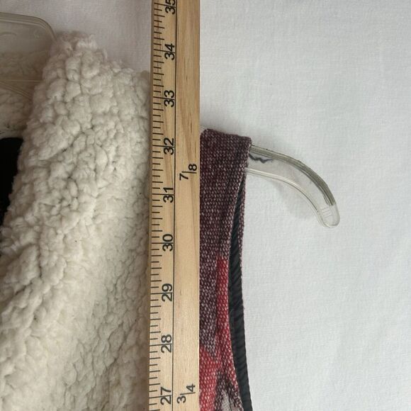 Me Jane Aztec Navajo Print Vest Womens Tag M Wool Blend Faux Fur Southwestern - Picture 16 of 16